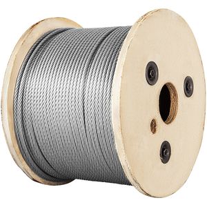 Cavo 1/8 per aereo intrecciato da 500 piedi di grado marino 316 ringhiera per cavi in acciaio inossidabile 7x7 fili di costruzione balaustre per binari - Product Image 1