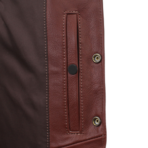Mens Soft Leather Biker Vest Sleeveless Motorcycle Style Casual Fashion Outerwear Genuine Leather Wholesale - Product Image 6