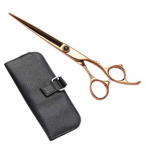 Tegra Surgical Stainless Steel Right-Handed Hair Cutting Scissors Rubber Handles 28 <b>Teeth</b> Colour Coated for Professional Salon - Product Image 1