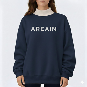 Sweat-shirt décontracté de haute qualité pour femme, en molleton de coton, coupe oversize, col montant, idéal pour l'extérieur, collection automne-hiver, écologique - Product Image 1
