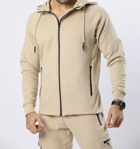 Conjunto Deportivo Personalizado de Invierno para Hombre, Chaqueta de Forro Polar y Pantalones Jogger, Diseño Bicolor Sólido/Leopardo, Ropa Deportiva Informal, Proveedor Mayorista - Product Image 2
