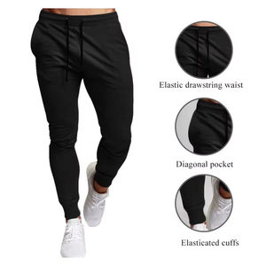Pantalon de jogging décontracté pour homme, taille élastique, grande taille, coupe ample, vêtement de sport et de fitness, modèle fin pour le printemps - Product Image 3