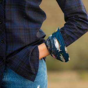 Camisa de Franela Informal para Mujer, Manga Larga, Cierre de Botones, 100% Algodón, Antiencogimiento, Verano, OEM/ODM - Product Image 4