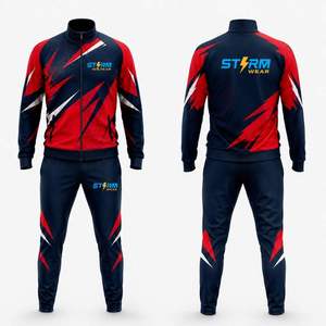 Custom Eco-Friendly Hooded Baseball Training Tracksuit Unisex Team Sports <b>Jacket</b> Pants Set Waterproof Breathable Lightweight OEM - Product Image 2