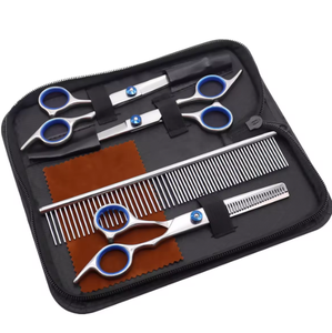 Kits de ciseaux de coiffure, 25 ensembles de ciseaux de coiffure en acier inoxydable, ciseaux professionnels pour barbier - Product Image 1