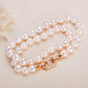 สร้อยคอมุกอะโกย่าทรงกลม 5-6 มม. น้ำทะเล รุ่น Starry Sky ทอง 18K Tendre - Product Image 1