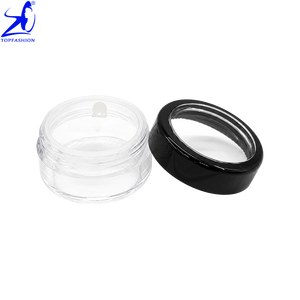 50pcs Empty 10g Black Rim <b>Plastic</b> Window Loose Powder <b>Jars</b> with Pull Tab Seal Sticker Sifter for Cosmetic Skin Care - Product Image 2