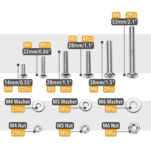 Vis à tête cylindrique DIN 912 M4 M5 M6 M8 M10 en acier inoxydable avec rondelles plates, boulons et écrous à six <span class=keywords><strong>pans</strong></span> creux (Allen) - Product Image 3