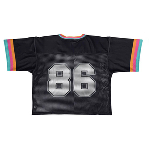 ออกแบบเสื้อลาครอสแบบซับลิเมชั่น เสื้อลาครอสตาข่ายแบบ Porthole พร้อมชื่อและหมายเลขแบบกำหนดเอง ชุดลาครอสแบบสั่งทำ - Product Image 4