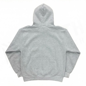Sudadera con capucha extragrande unisex gris con estampado de labios rojos y lengua en forma de corazón, ropa informal de otoño - Product Image 2