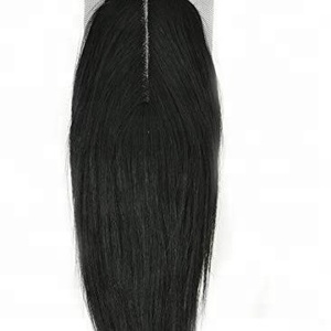 Extensions de cheveux naturels en forme de carré, cuticules, tissage fait à la MACHINE, couleur naturelle, vierges, non traités, couleur naturelle, fermeture en dentelle - Product Image 5