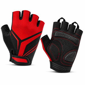 <b>Half</b> Finger Weight Lifting Gloves PU Leather Breathable Non <b>Slip</b> Palm Guard Unisex Gym Workout Hook And Loop Closure - Product Image 1