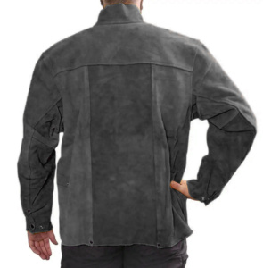 เสื้อแจ็คเก็ตหนังวัวแท้คุณภาพพรีเมียมสำหรับงานเชื่อม งานอุตสาหกรรม ชุดป้องกันความปลอดภัยสำหรับช่างเชื่อม มีกระเป๋า - Product Image 5