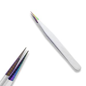 Pinzas de Extensión de Pestañas OEM Premium con Puntas Finas Antiestáticas, Pinzas de Aislamiento para Artistas de Pestañas con Logotipo Personalizado - Product Image 2