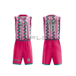 Ensemble de maillots de basket-ball réversibles, uniforme en maille performante avec impression personnalisée du nom et du numéro pour hommes/garçons - Product Image 2