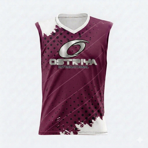 Camiseta Deportiva de Verano para Hombre, Cuello en V, Sin Mangas, 100% Poliéster, Tejido de Punto, Secado Rápido, Transpirable, Corte Regular, Venta al Por Mayor - Product Image 6