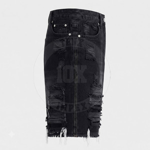 New Arrival Distressed Embroidery Jeans <b>Shorts</b> Premium Casual Cotton <b>Shorts</b> Factory Distressed Embroidery Jeans <b>Shorts</b> - Product Image 4