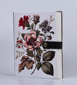 Handmade Vintage Flower Journal Retro Botanical Print Hardcover <b>Notebook</b> with Leather Spine Antique <b>Floral</b> Diary Gift for Women - Product Image 6