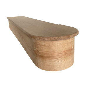 Peldaño de escalera de madera maciza de 48 pulgadas de largo x 10-1/2 pulgadas de ancho x 8 pulgadas de alto, diseño minimalista para escalera o balcón, hecho en Vietnam. - Product Image 4