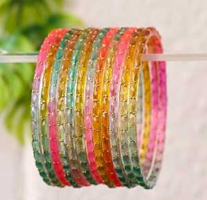 Conjunto de Brazaletes de Cristal con Forma de Gota de Agua, Estilo Bohemio, Moda Islámica Morada, Joyería para Mujer, Regalo - Product Image 5