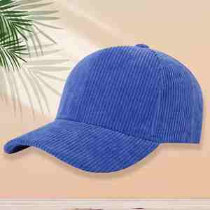 Gorra de Béisbol de Pana para Hombre y Mujer, Otoño-Invierno, con Bordado de Logotipo Personalizado, Estilo Retro Japonés, Color Sólido, Visera Curva, 6 Paneles, Casual, para Parejas - Product Image 1