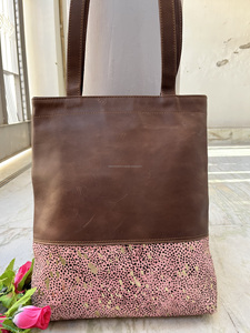 กระเป๋าโท้ทหนังของผู้หญิง,กระเป๋าสะพายไหล่หนังสัตว์มีสไตล์กระเป๋าช้อปปิ้ง - Product Image 3