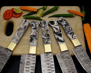Custom Handmade <b>Knife</b> <b>Set</b> Durable Damascus Steel Blades High Quality Kitchen Tasks Chef <b>Knife</b> <b>Set</b> Available At Wholesale Rate - Product Image 2