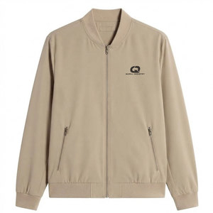 Blouson d'hiver décontracté pour homme à col montant, en nylon, avec fermeture éclair, doublure intérieure douce, coutures robustes, qualité durable - Product Image 1