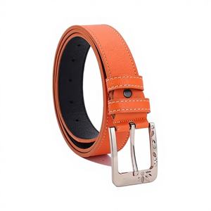 Cinturón Unisex de Cuero Vacuno Vintage, Ecológico, Personalizable, con Hebilla Cuadrada de Acero y Logotipo Brillante, para Jeans, Eventos y Uso Diario - Product Image 3