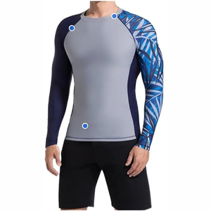 Rashguard de compression sur mesure pour hommes, manches courtes ou longues, une pièce, pour Jiu Jitsu, natation, MMA, T-shirt d'été pour hommes, OEM - Product Image 2