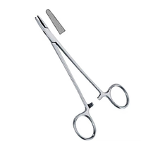 Pince porte-aiguille chirurgicale dentaire en acier inoxydable avec manche plaqué or, forceps orthodontique, instrument dentaire manuel
