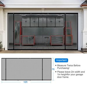 Tenda per Porta del Garage 7*16ft in PVC Trasparente, Isolante per Basse Temperature, Antivento, Antipolvere e Antiinsetti - Product Image 3
