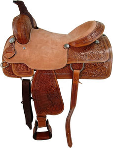 Ensemble de selle occidentale personnalisable de haute qualité Siège rembourré en corne de bois solide Sculpture à la main en cuir véritable complètement - Product Image 2