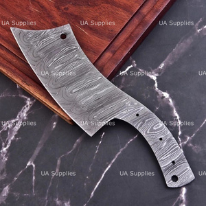 UA Supplies DIY Hoja de cuchillo de acero de Damasco tipo Drop Point, espesor de 0.5mm, filo recto, para EDC y cocina, OEM personalizable, Full Tang - Product Image 3