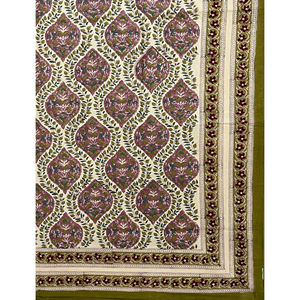 Sábana Plana de Algodón Estampada a Mano con Diseño Geométrico de Doble Color, 200 Hilos, Transpirable, para Uso Doméstico, Hotelero y de Lujo - Product Image 2