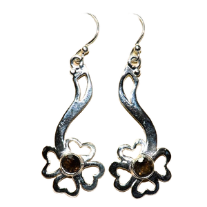Boucles d'oreilles à crochet français en argent sterling massif fait à la main pour mariage et fête CASA DE - Product Image 1