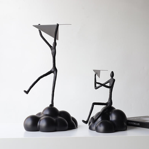 Regalos Creativos, Pequeña Figura Decorativa, Estatua para Sala de Estar, Oficina, Biblioteca, Accesorios Metálicos para el Hogar - Product Image 5