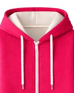Sudadera larga con cremallera, color rosa intenso, abrigo con capucha de lana para mujer, ropa exterior informal de gran tamaño con bolsillos, OEM personalizado - Product Image 3
