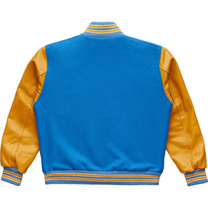 Fashionable Wool Varsity <b>Jacket</b> Soft Warm Breathable Embroidery Stylish for Casual Outfits Athletic Looks Cotton Filled Stripe - Product Image 6