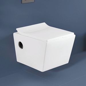 Inodoro de Cerámica Moderno ATOM de Una Pieza, Suspendido en la Pared, con Drenaje en Forma de P y Descarga por Gravedad, para Uso en Villas y Hoteles - Product Image 2