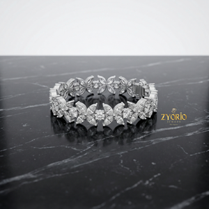 Pulsera de Cadena con Diamantes Florales en Oro Rosa para Mujer, Plata de Ley, Estilo Clásico, Regalo de Boda, Compromiso, Fiesta, Joyería de Lujo - Product Image 3