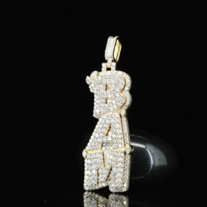 Hiphop Moissanite Pendant VVS Baguette 925 Silver Vertical Iced <b>Name</b> Letter Custom Pass Diamond Tester for Certified Unisex - Product Image 3