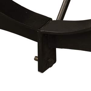 โต๊ะรับประทานอาหารไม้มะม่วงสีดำสนิทและเหล็กกล้า พร้อมผิวไม้ธรรมชาติแบบหยาบ - Product Image 6