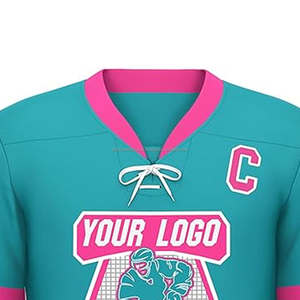 Maillot de hockey sur glace en polyester unisexe sur mesure conception libre avec impression par sublimation pour vêtements de hockey sur glace unisexes - Product Image 3