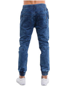 Jean cargo jogger vintage personnalisé pour homme, en denim délavé, avec cordon de serrage à la taille, mélange de coton, impression privée, 2026 - Product Image 4