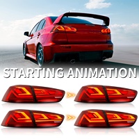 Luces Traseras Ahumadas/Rojas con Escaneo y Luz Trasera Secuencial Ámbar para Mitsubishi Lancer Evo X 2008-2018