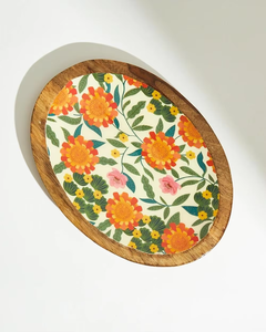 Wooden High Quality Handpainted Classic Eco-Friendly Biodegradable <b>Serving</b> Platter Plate <b>Dish</b> Food-Safe ARTISAN CRAFT Party Use - Product Image 6