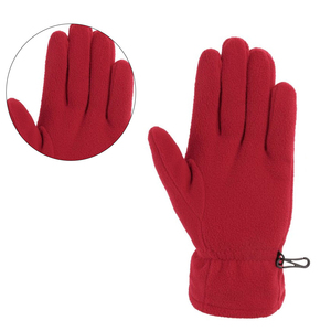 Gants thermiques rouges en polaire, longueur poignet, en polyester et coton, décontractés, pour l'extérieur, l'hiver, le cyclisme, compatibles écran tactile, séchage rapide - Product Image 3