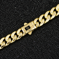 Collier cubain de luxe en or massif 10K 14K 18K, inspiré du hip-hop, serti de diamants Moissanite, un incontournable des bijoux raffinés pour hommes