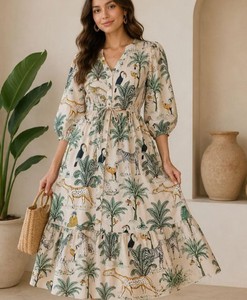 Vestido de Fiesta Moderno para Mujer, Largo hasta el Suelo, Sin Mangas, 100% Algodón, Espalda Descubierta, Elegante - Product Image 1